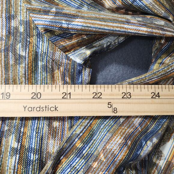 Jhane Barnes Mens Shirt Brown Geometric Classic Fit Long Sleeve Button Up Office - Picture 5 of 8